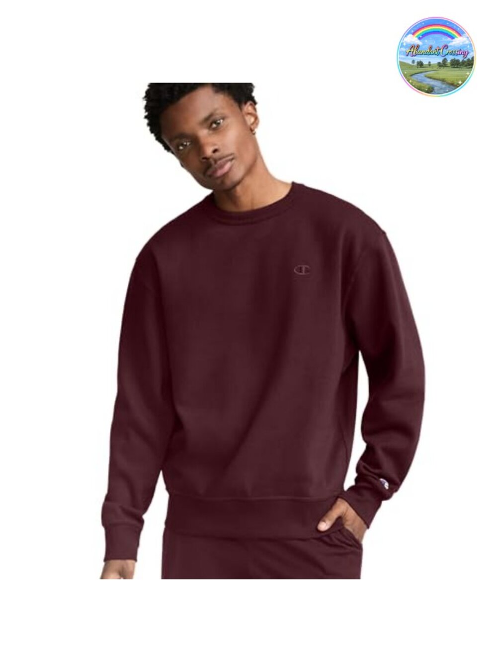 Midweight Fleece Crewneck Sweatshirt Standard Fit Cotton Polyester